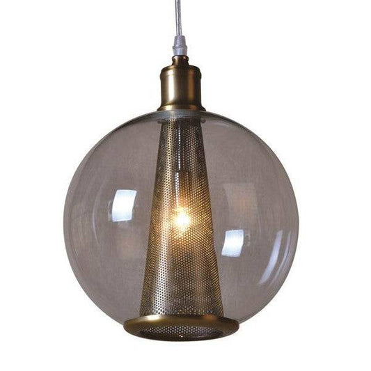 Clear glass+ brass metal pendant light, by Maple, for kitchen island or dining