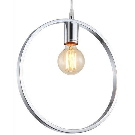 Chrome pendant light, by Maple, for kitchen island or dining