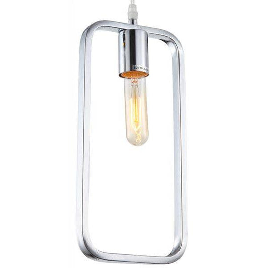 Chrome pendant light, by Maple, for kitchen island or dining