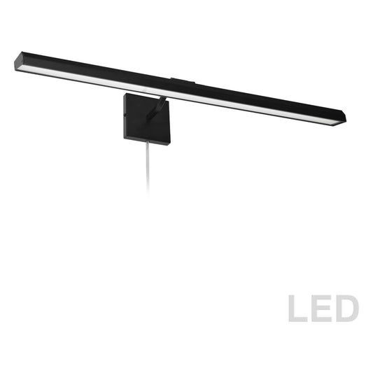 LED black vanity light, by Dainolite, for bathroom
