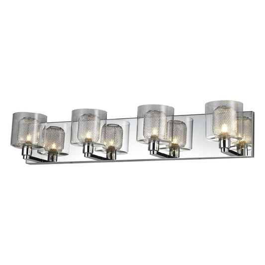 Chrome finish vanity light, by Maple, for bathroom