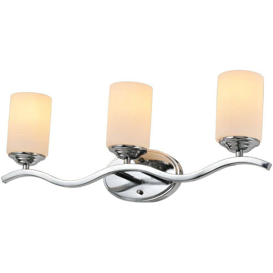 Chrome finish vanity light, by Maple, for bathroom