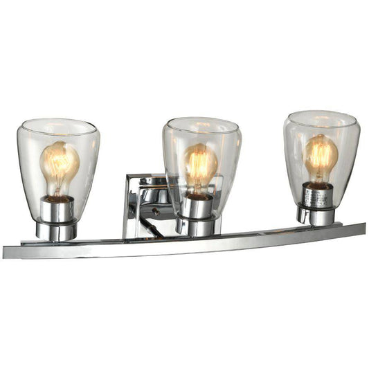 Chrome finish vanity light, by Maple, for bathroom