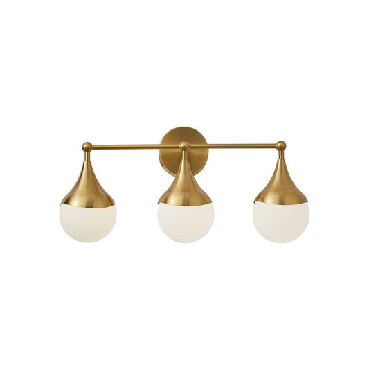 Gold finish vanity light, by Maple, for bathroom