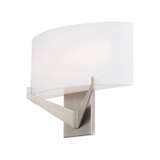 Brushed nickel wall sconce, by WAC, for hallway or living room