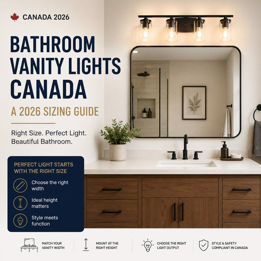 Bathroom Vanity Light Sizing: 2026 Guide for Canada