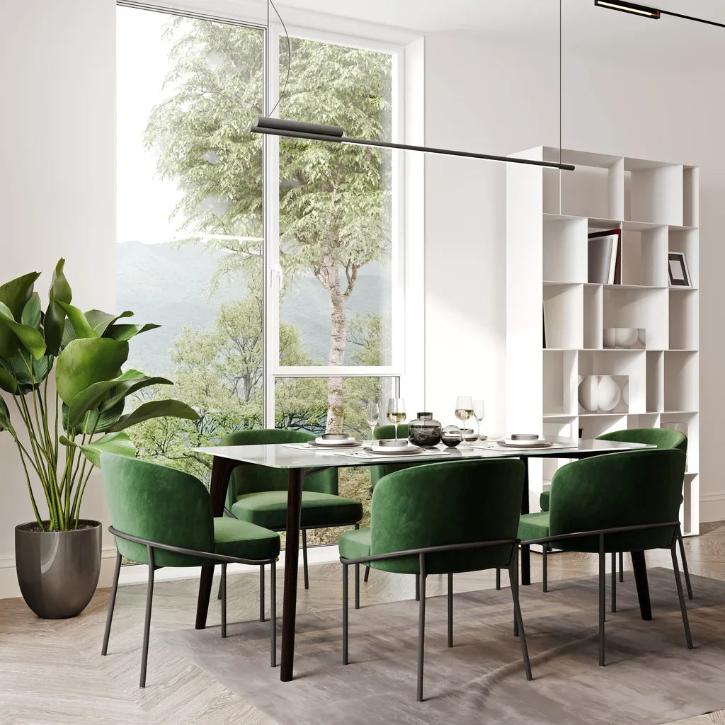 modern pendant in dining room