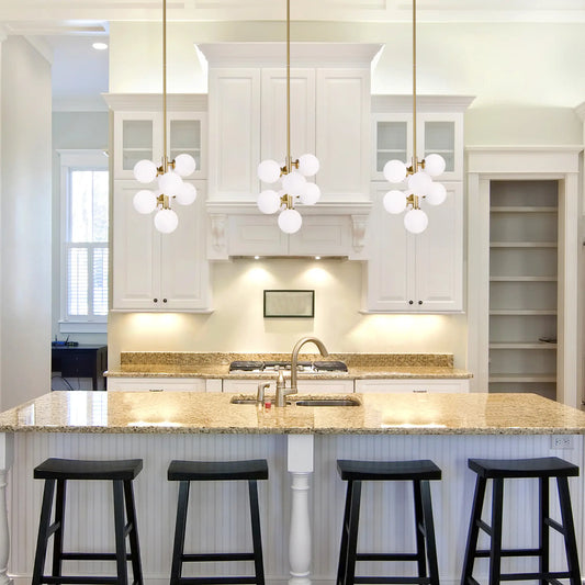 Pendant light, by CWI, for kitchen island or dining, angled view