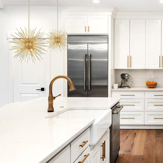 Pendant light, by CWI, for kitchen island or dining, angled view