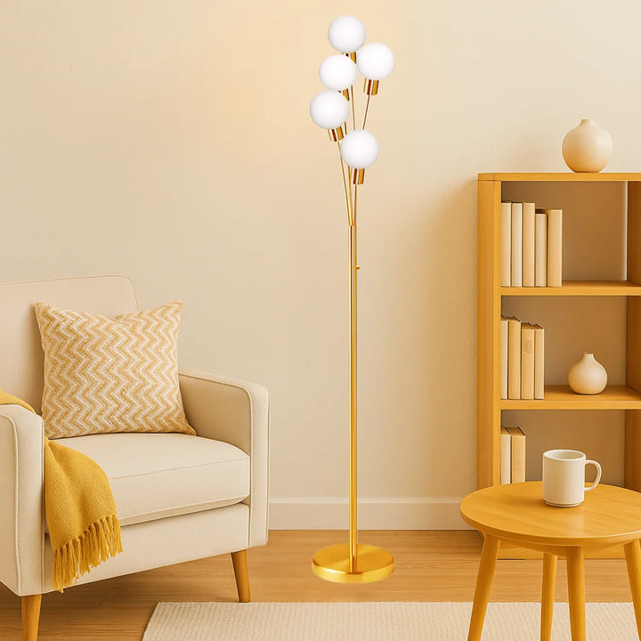 Aged brass light fixture, by Dainolite, angled view