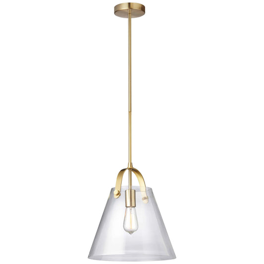 Clear pendant light, by Dainolite, for kitchen island or dining