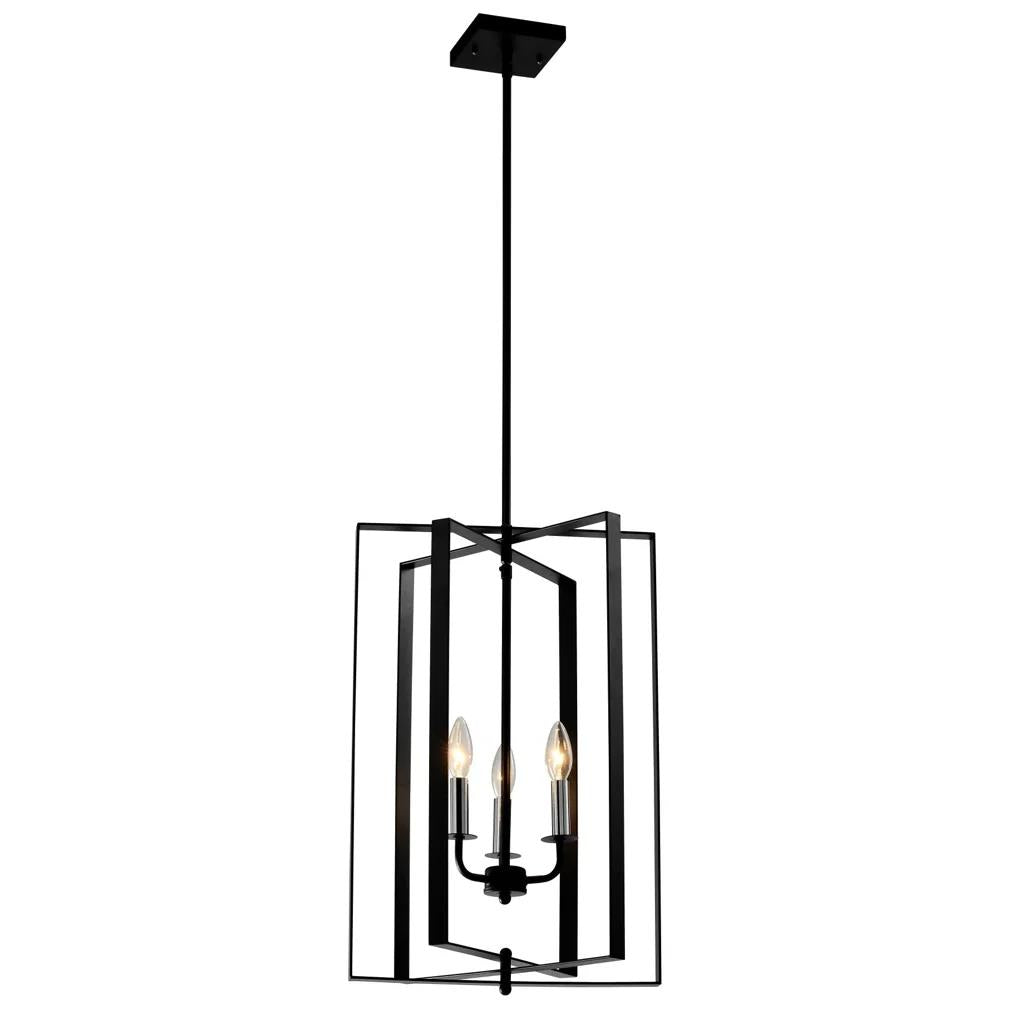Black finish pendant light, by Maple, for kitchen island or dining