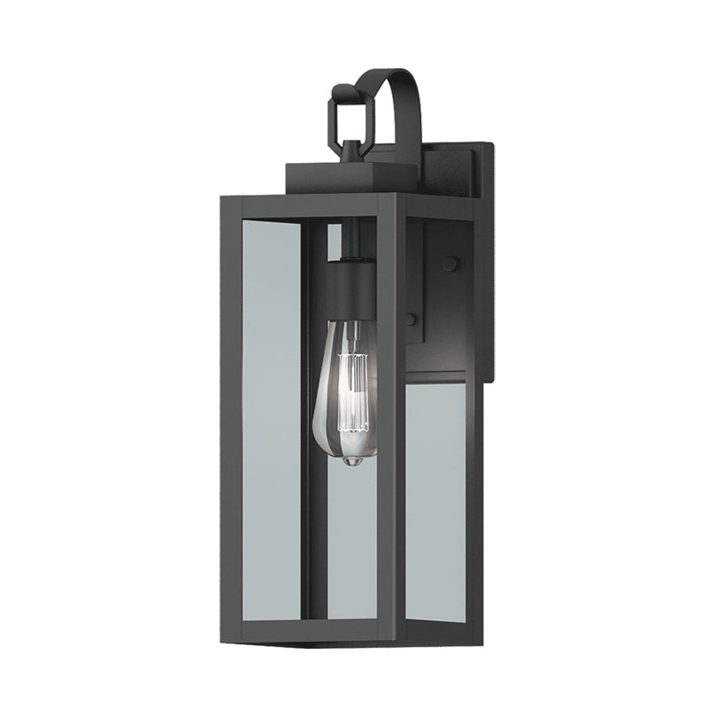 Black wall sconce, by Votatec, for hallway or living room