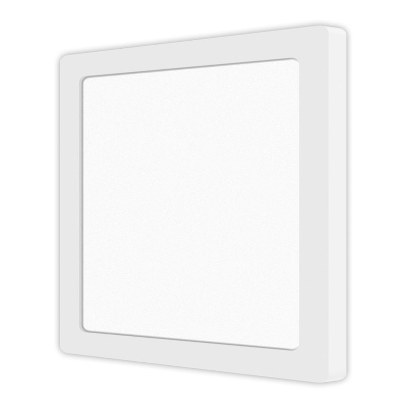 White flush-mount ceiling light, by Votatec, for hallway, bedroom, or entryway