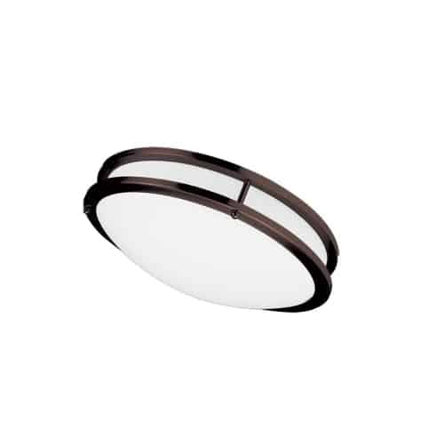Black flush-mount ceiling light, by Votatec, for hallway, bedroom, or entryway