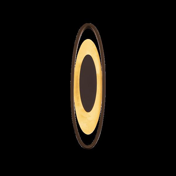 Bronze & gold leaf finish wall sconce, by Modern Forms, for hallway or living room