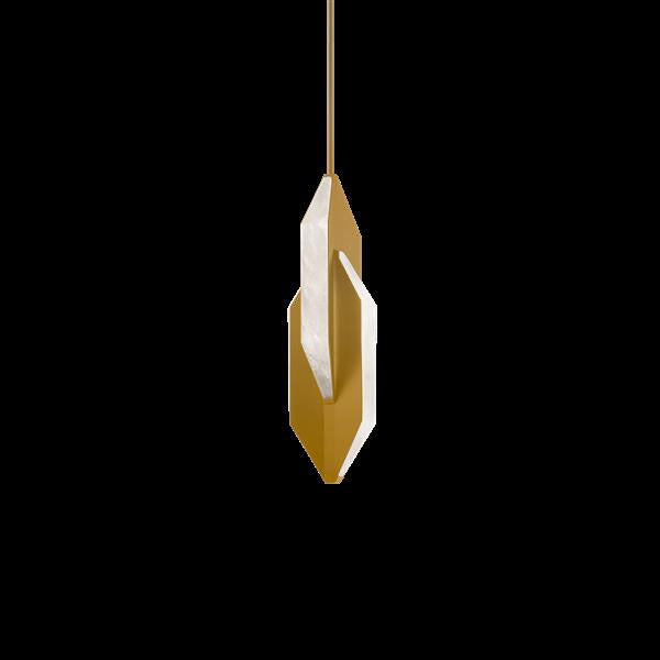 Aged brass finish pendant light, by Modern Forms, for kitchen island or dining