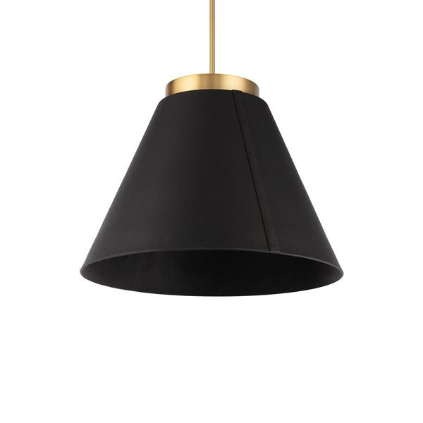 Black & aged brass finish chandelier, by Modern Forms