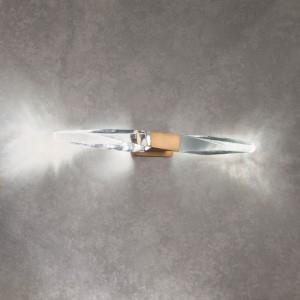 Aged brass vanity light, by Schonbek, for bathroom