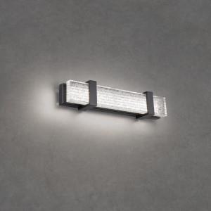 Black vanity light, by Schonbek, for bathroom