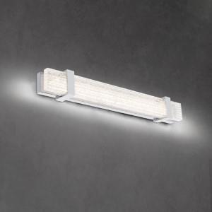 Polished chrome vanity light, by Schonbek, for bathroom
