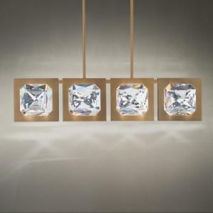 Aged brass island pendant, by Schonbek, for kitchen island or dining