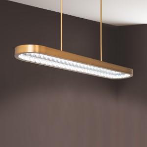 Aged brass island pendant, by Schonbek, for kitchen island or dining