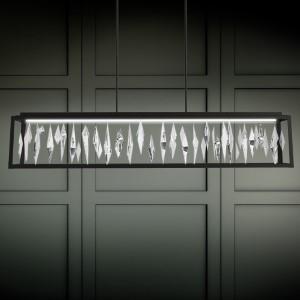 Black island pendant, by Schonbek, for kitchen island or dining