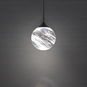 Black pendant light, by Schonbek, for kitchen island or dining