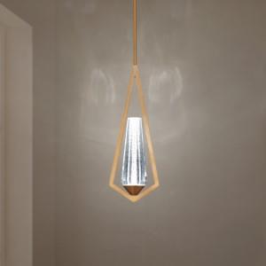 Aged brass pendant light, by Schonbek, for kitchen island or dining