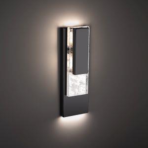Black wall sconce, by Schonbek, for hallway or living room