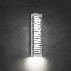 Polished nickel wall sconce, by Schonbek, for hallway or living room