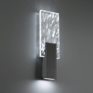 Black wall sconce, by Schonbek, for hallway or living room