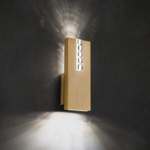 Aged brass wall sconce, by Schonbek, for hallway or living room