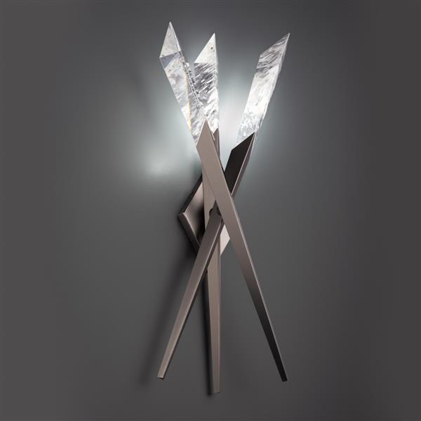 Antique nickel wall sconce, by Schonbek, for hallway or living room