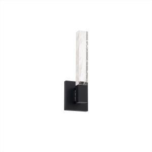 Black wall sconce, by Schonbek, for hallway or living room