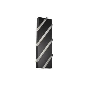 Black wall sconce, by Schonbek, for hallway or living room