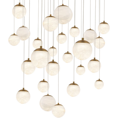 Aged brass finish pendant light, by Modern Forms, for kitchen island or dining