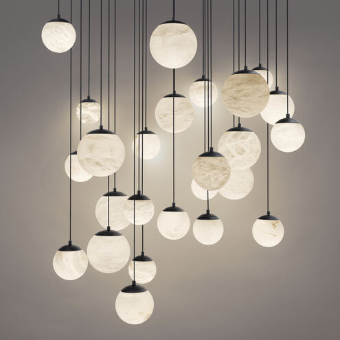 Black finish pendant light, by Modern Forms, for kitchen island or dining