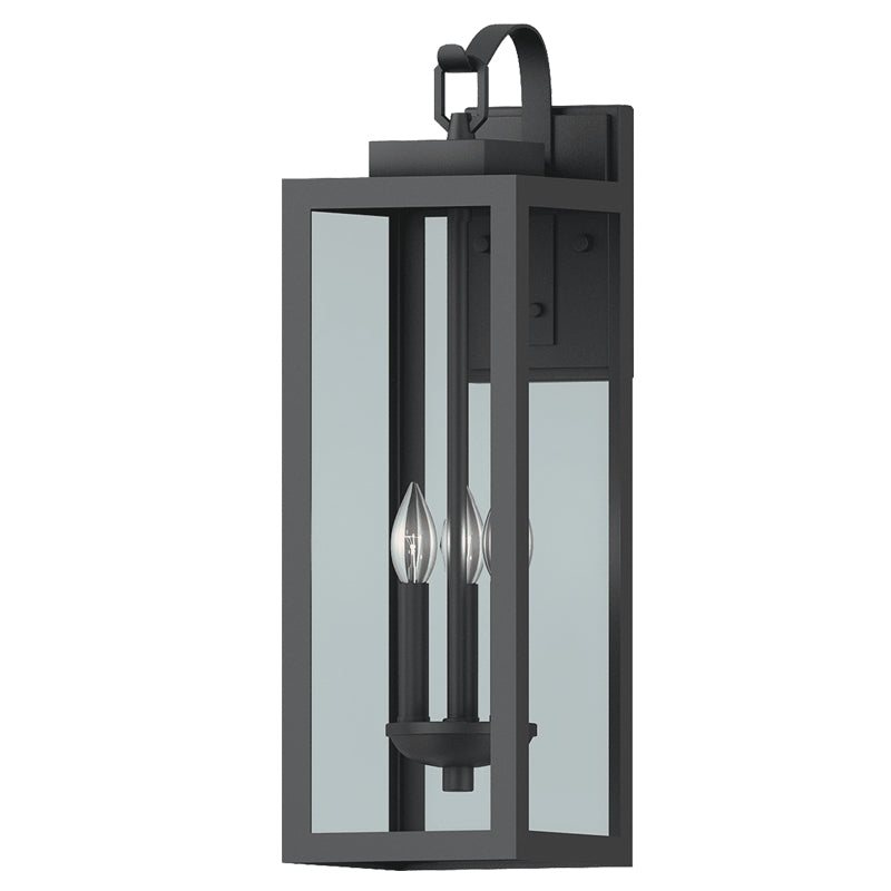 Black wall sconce, by Votatec, for hallway or living room