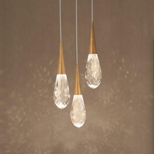 Aged brass pendant light, by Schonbek, for kitchen island or dining