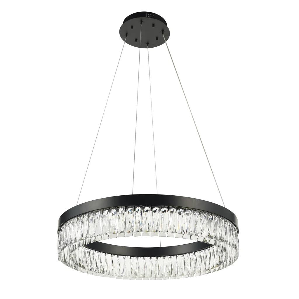 Black chandelier, by Maple, close-up