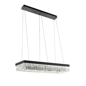 Gold + clear crystal chandelier, by Maple