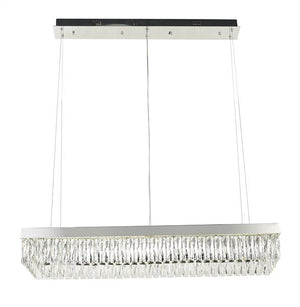 Gold + clear crystal chandelier, by Maple