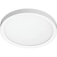 White flush-mount ceiling light, by Votatec, for hallway, bedroom, or entryway