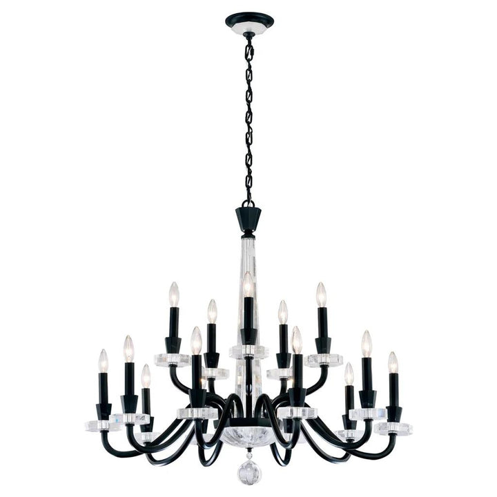 Black chandelier, by Schonbek