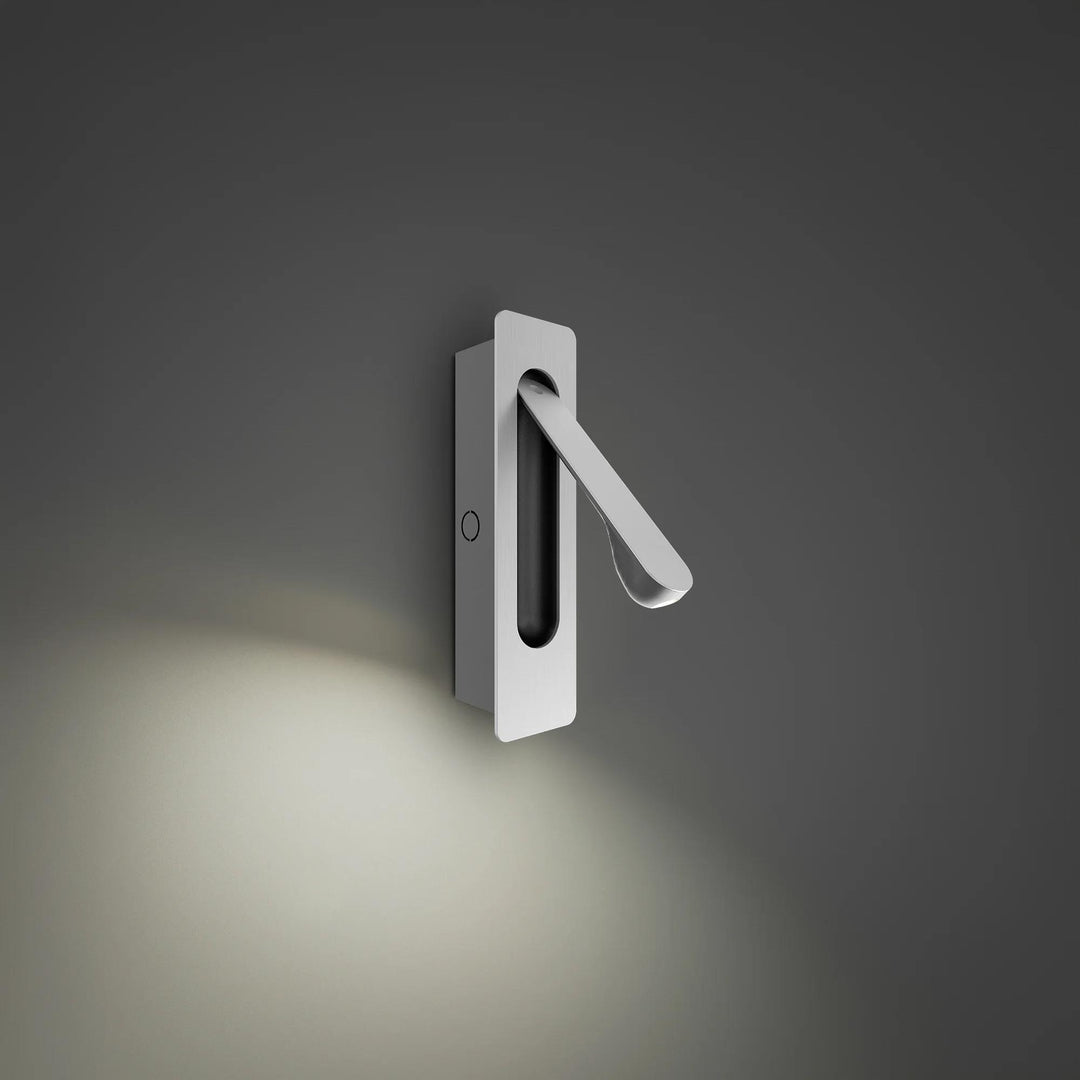 Black finish wall sconce, by Modern Forms, for hallway or living room