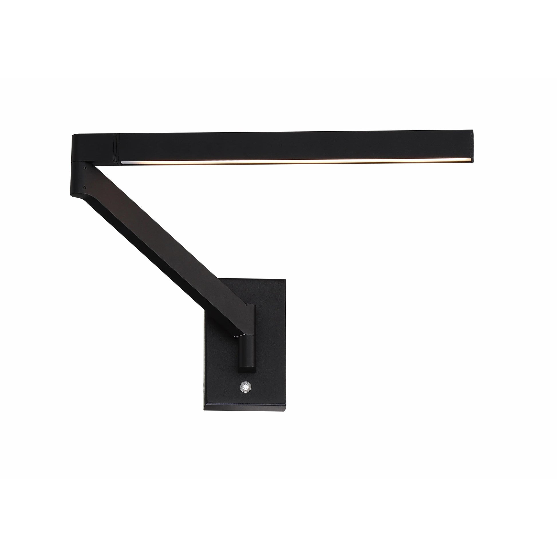 Black finish wall sconce, by Modern Forms, for hallway or living room