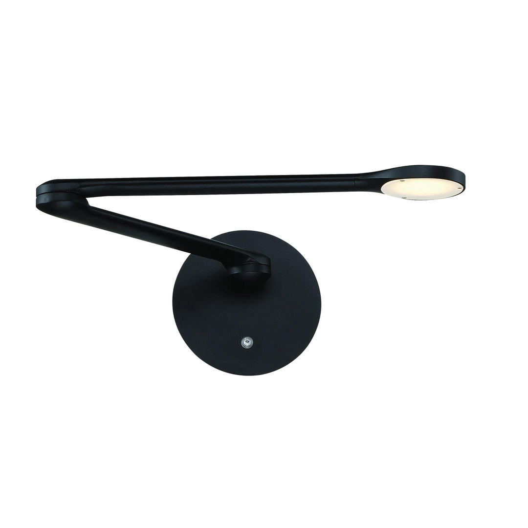 Black finish wall sconce, by Modern Forms, for hallway or living room