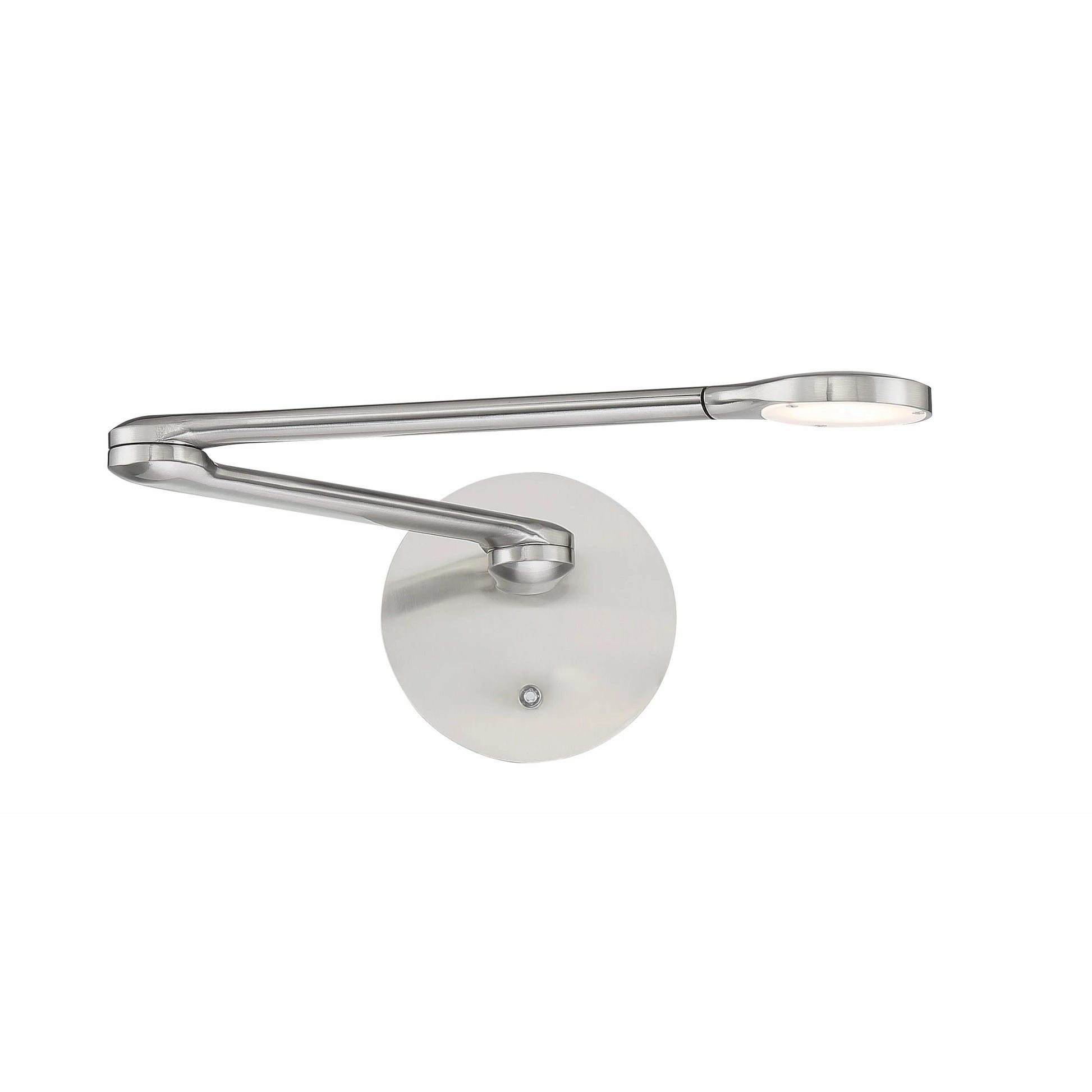 Brushed nickel finish wall sconce, by Modern Forms, for hallway or living room
